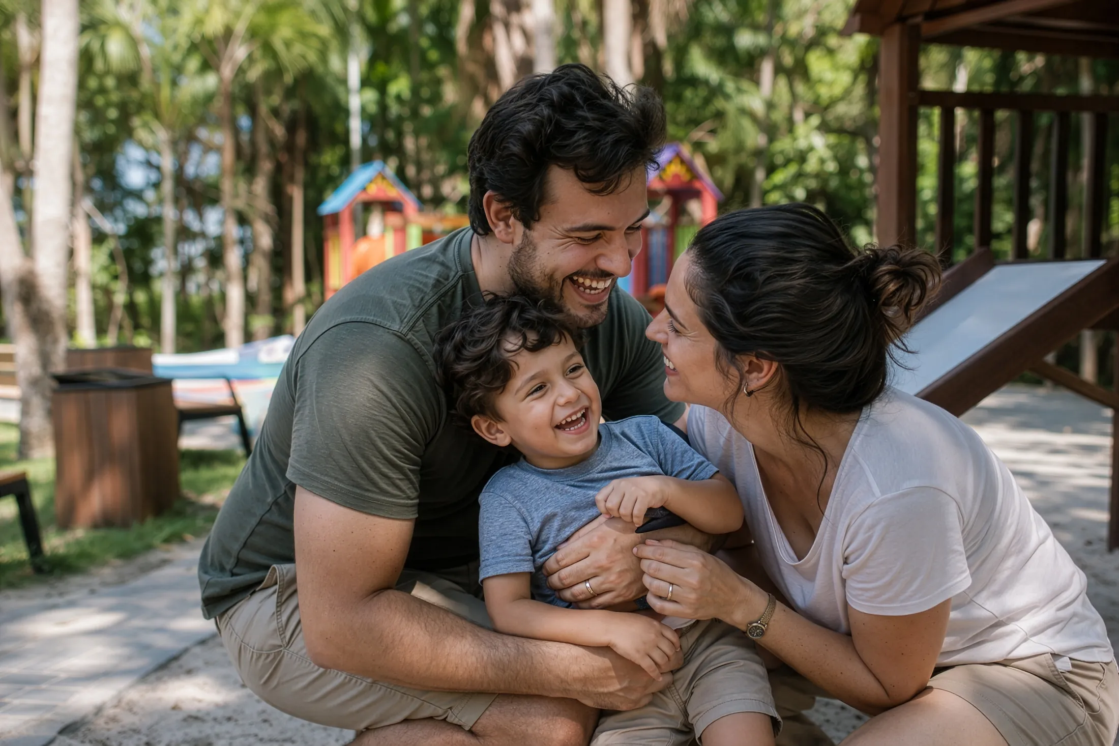 Família em momento de lazer, reconstrução visual para o Carmel